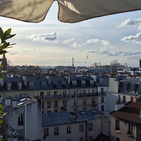 Très Bel Avec Vue Sur La Tour Eiffel, Grande Terrasse, Coucher De Soleil Parisien Appartamento Parigi