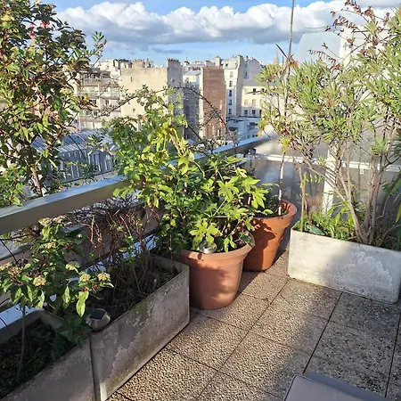Appartamento Très Bel Avec Vue Sur La Tour Eiffel, Grande Terrasse, Coucher De Soleil Parisien *